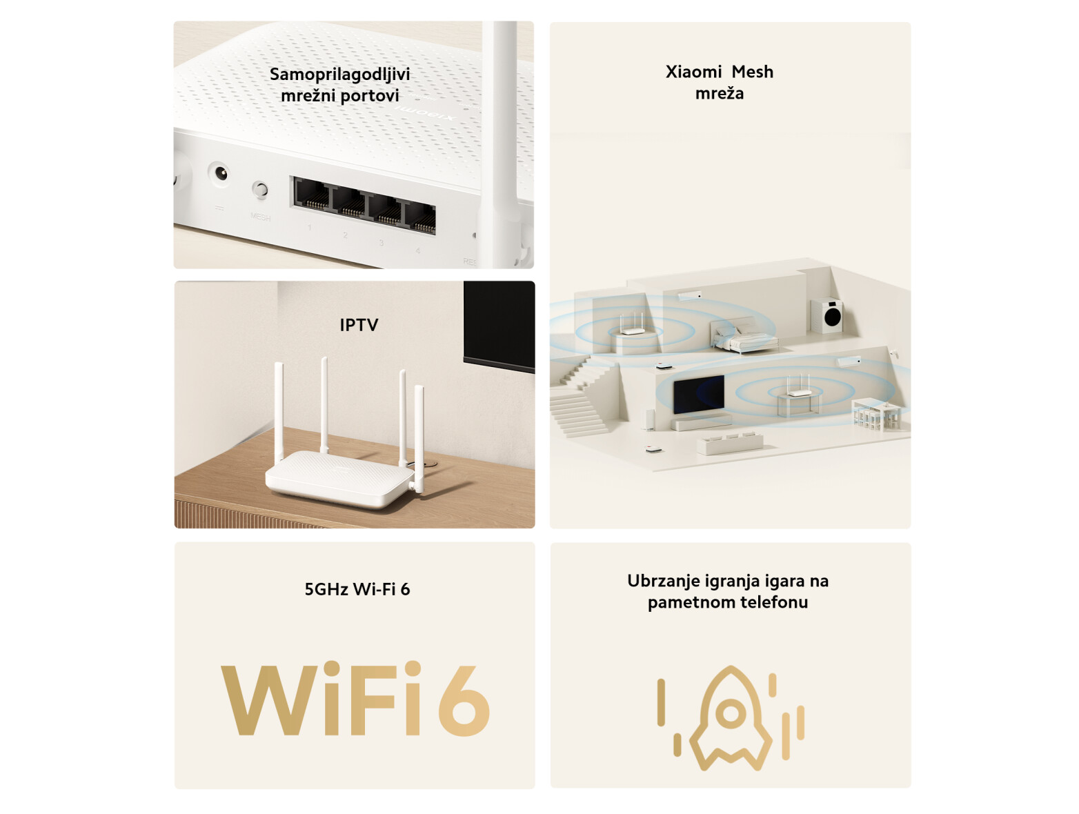 XIAOMI | AX1500 EU Wi-Fi 6 ruter | DVB4412GL