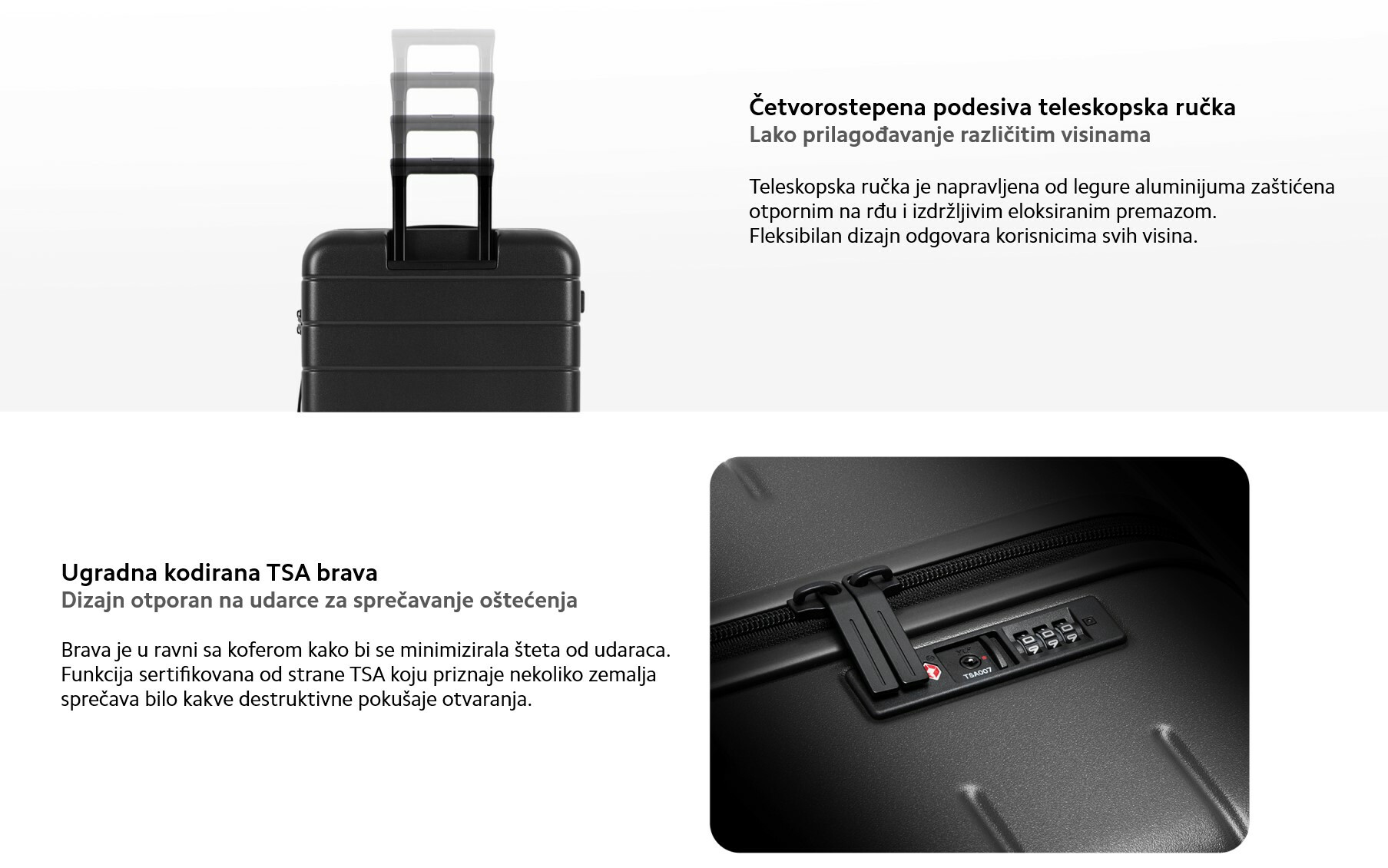 XIAOMI Luggage Classic 20 inča crni kofer