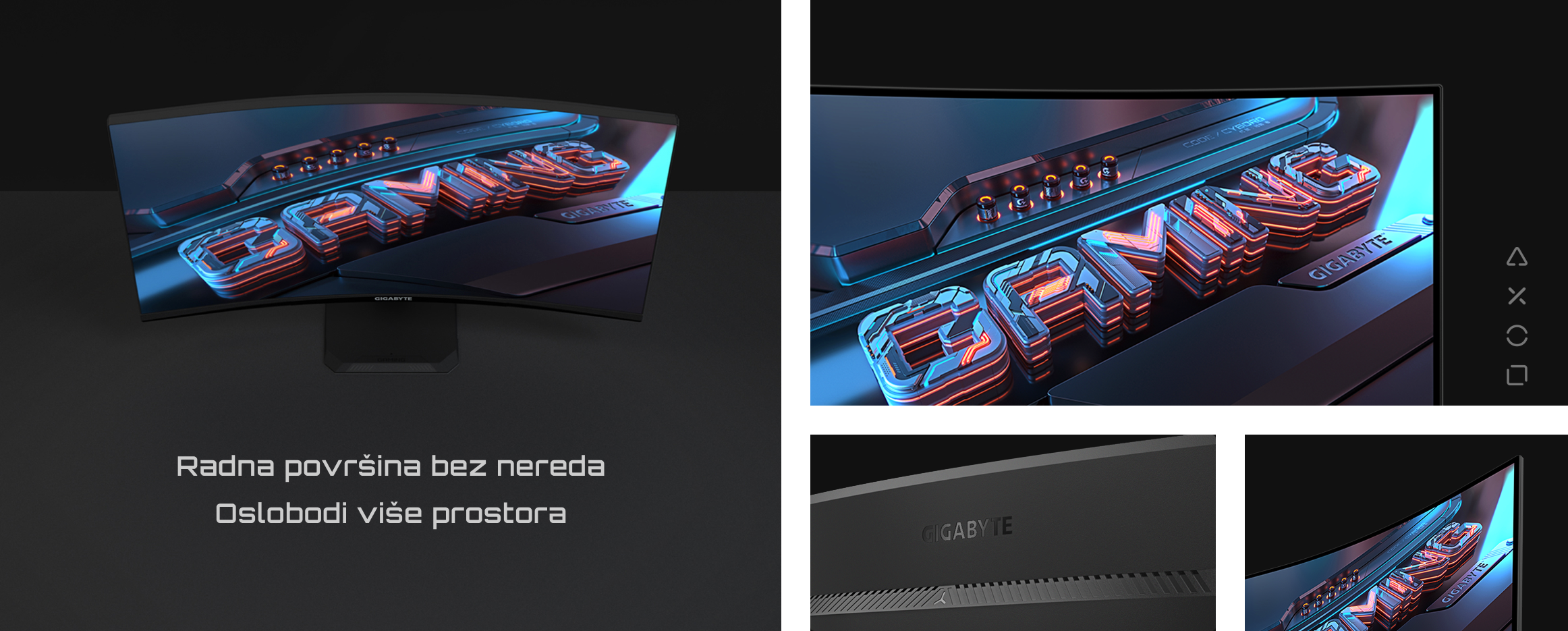 Gigabyte 27 inča GS27FC Gaming Monitor