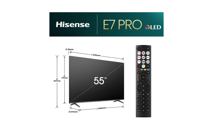 Hisense 55 inča 55E7NQ PRO QLED 4K UHD Smart TV