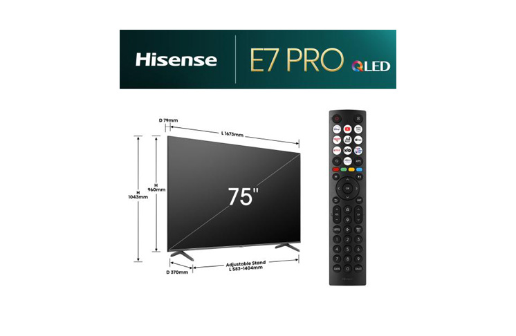 Hisense 75 inča 75E7NQ PRO QLED 4K UHD Smart TV