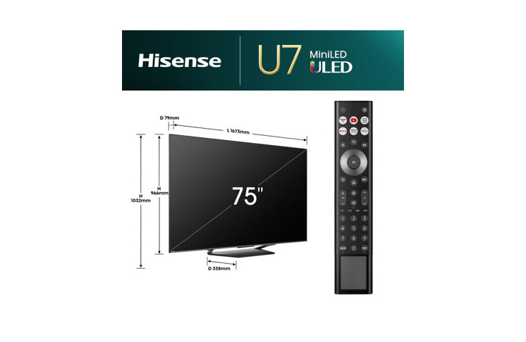 Hisense 75 inča 75U7NQ ULED Mini-LED 4K UHD Smart TV