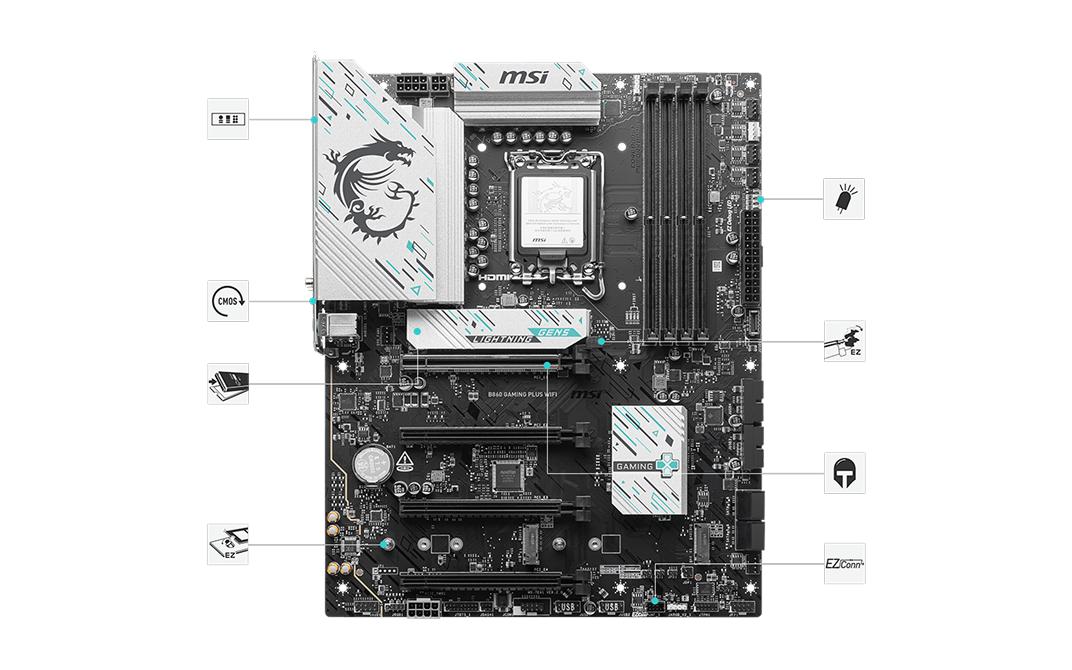 MSI B860 GAMING PLUS WIFI matična ploča