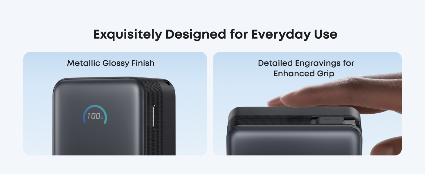 Anker Nano Power Bank 10K, 45W, Built-In Retractable USB-C Cable