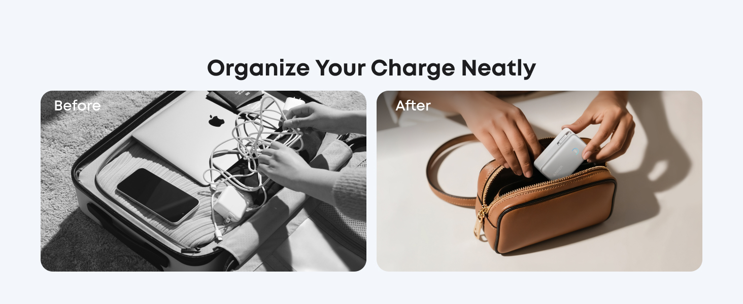 Anker Nano Power Bank 10K, 45W, Built-In Retractable USB-C Cable