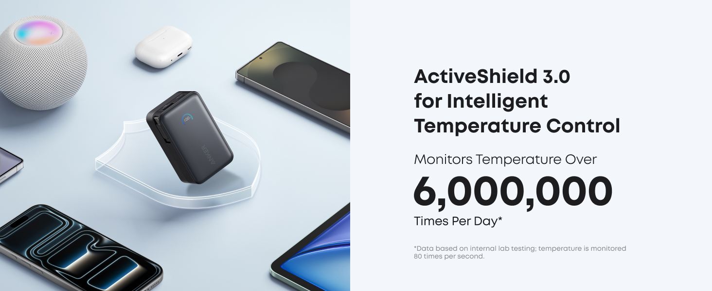 Anker Nano Power Bank 10K, 45W, Built-In Retractable USB-C Cable