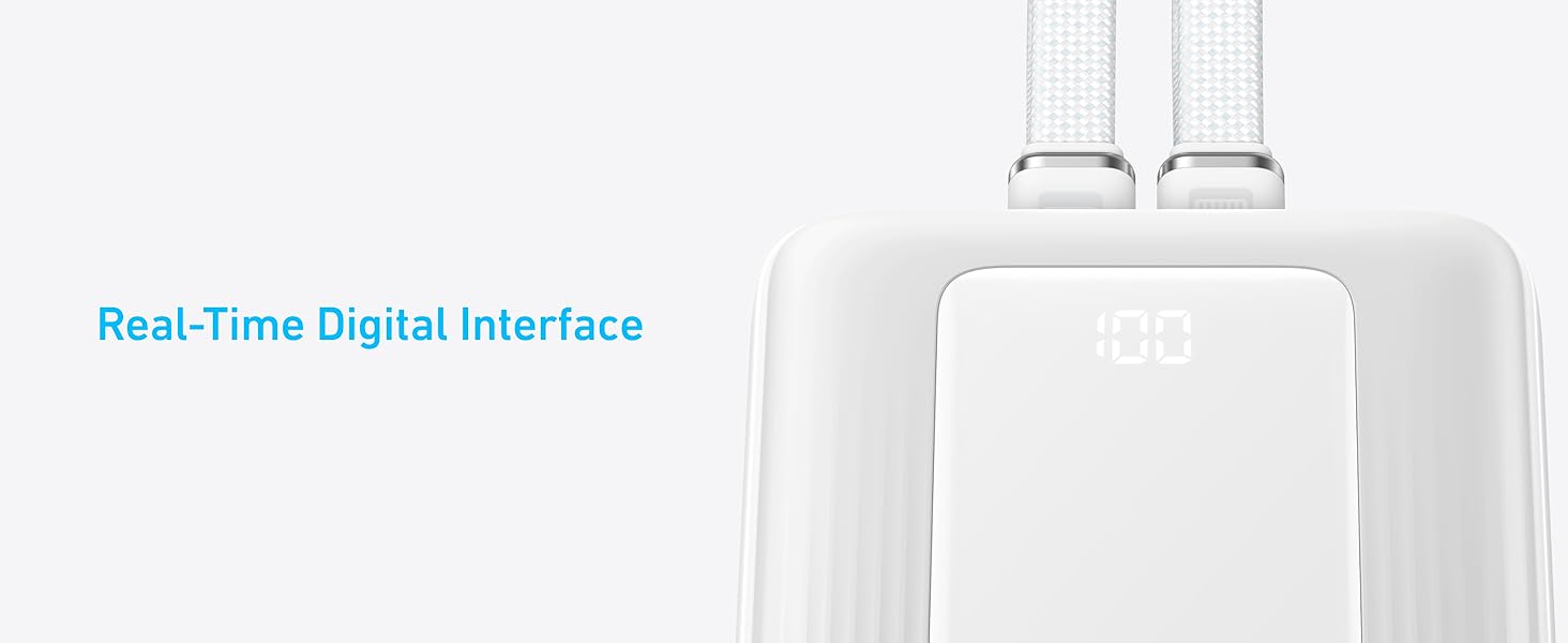 Anker Nano Power Bank 10K, 45W, Built-In Retractable USB-C Cable