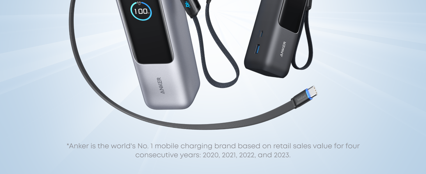 Anker Zolo Power Bank 25K, 165W, Built-In USB-C