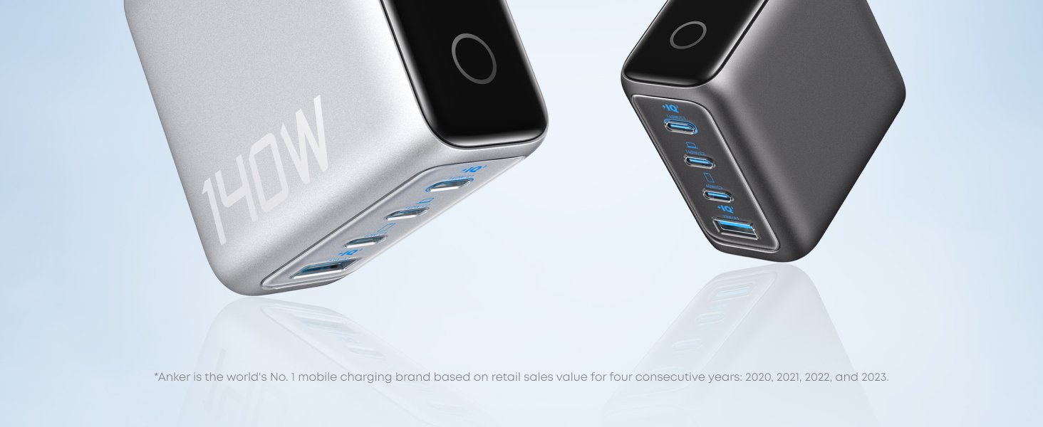 Anker Charger 140W, 4-Port, PD 3.1 with USB-C Cable