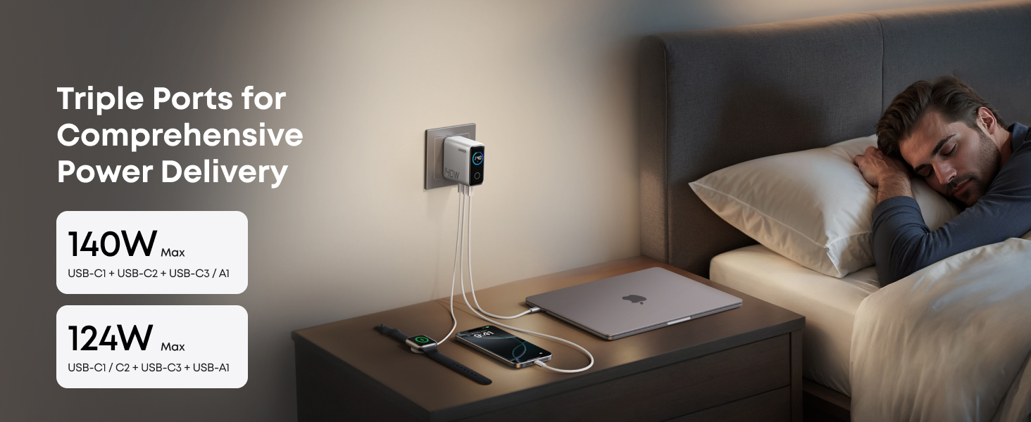 Anker Zolo Power Bank 25K, 165W, Built-In USB-C