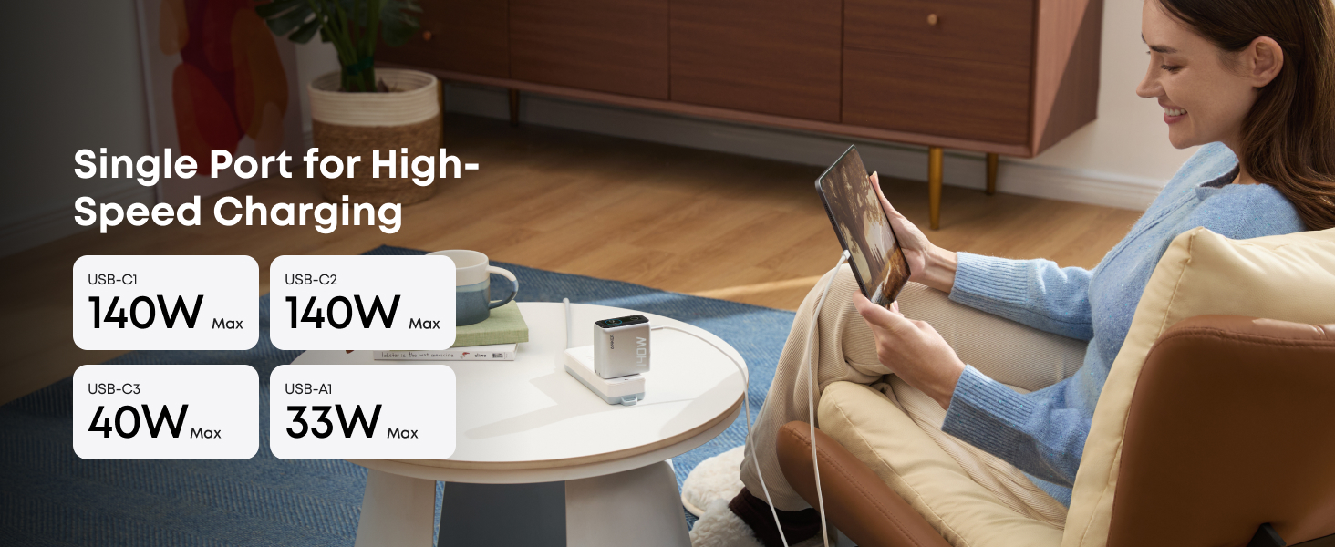 Anker Zolo Power Bank 25K, 165W, Built-In USB-C