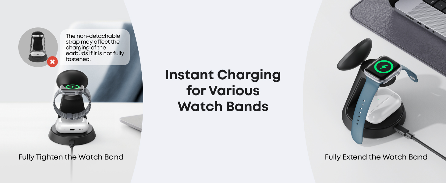 Anker MagGo Wireless Charging Station 3-in-1, Dock Stand cable and charger bundle