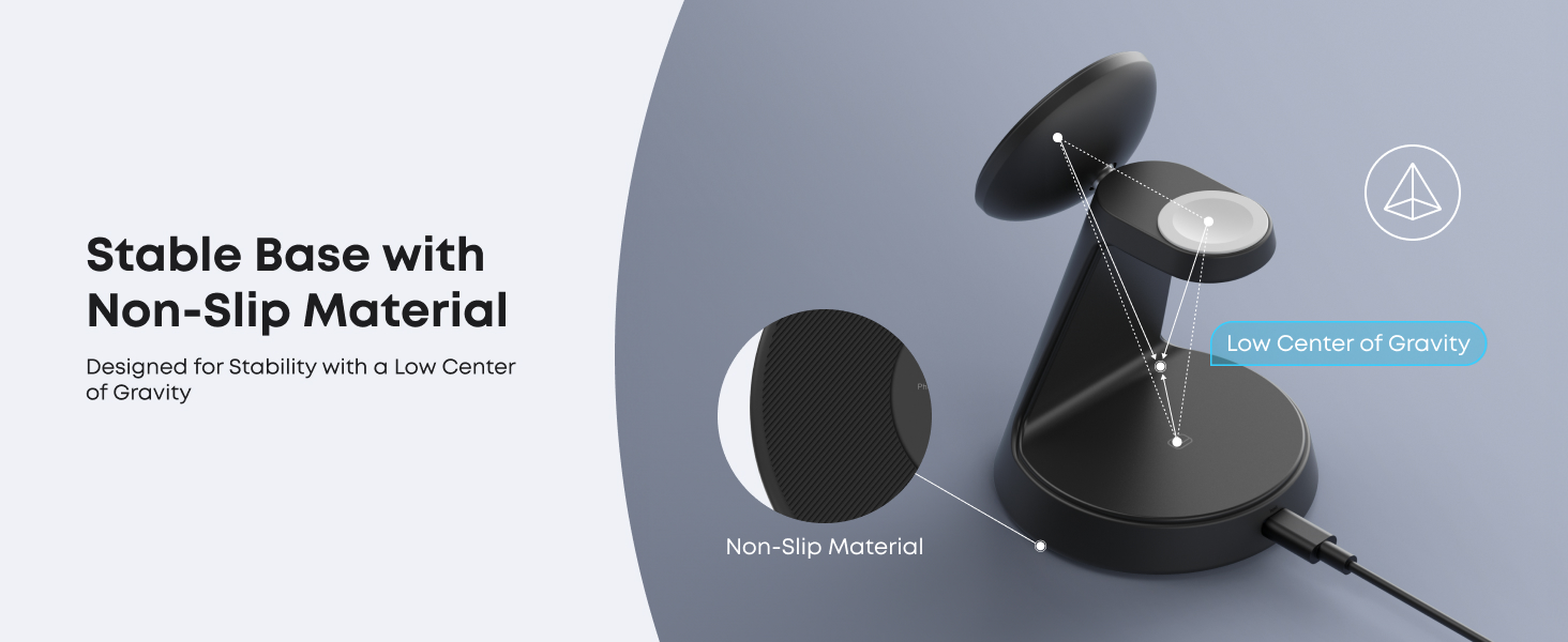 Anker MagGo Wireless Charging Station 3-in-1, Dock Stand cable and charger bundle