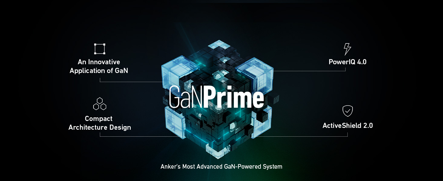 Anker Prime Charger 100W, 3 Ports, GaNPrime