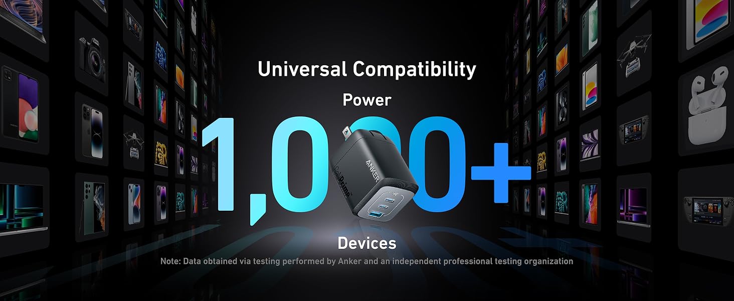 Anker Prime Charger 100W, 3 Ports, GaNPrime