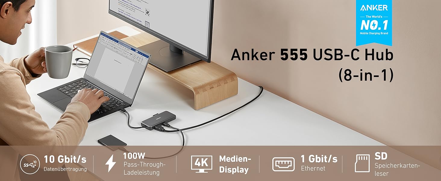 Anker USB-C Data Hub 8u1 10Gbps