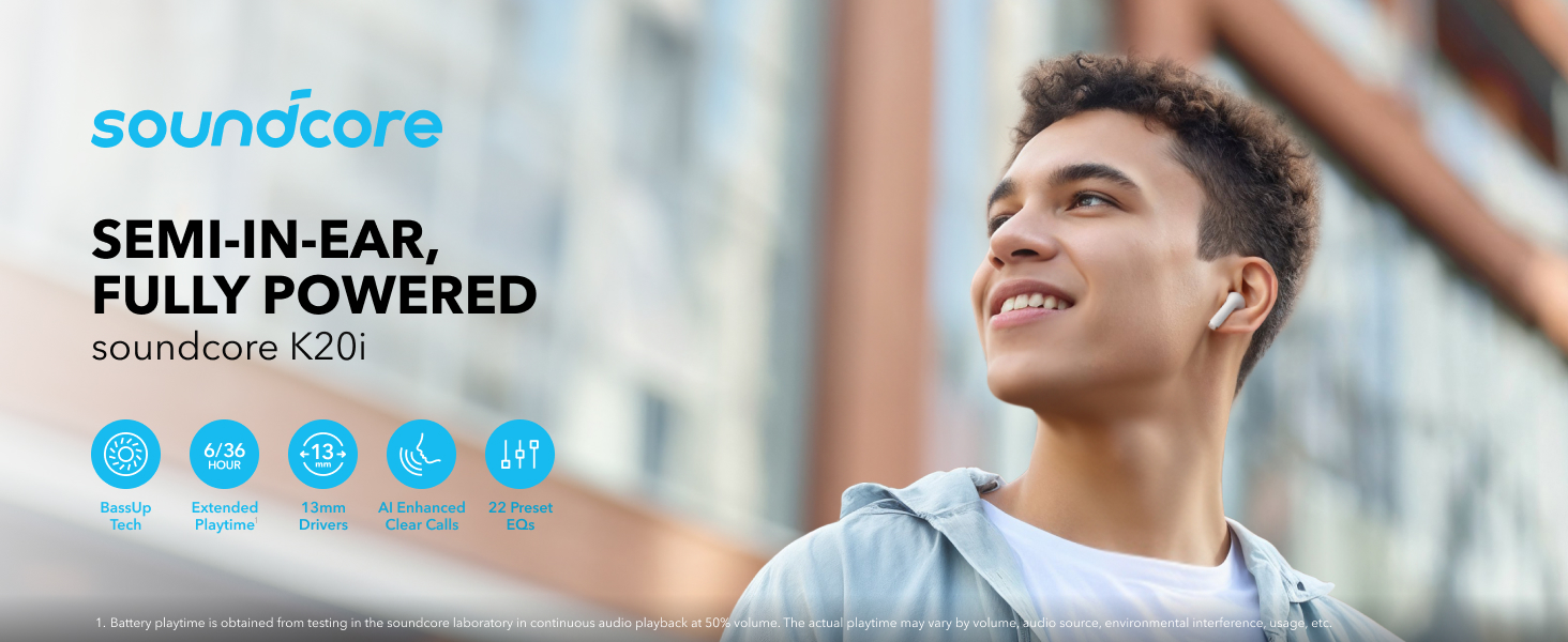 Soundcore K20i TWS BT bubice sa mikrofonom