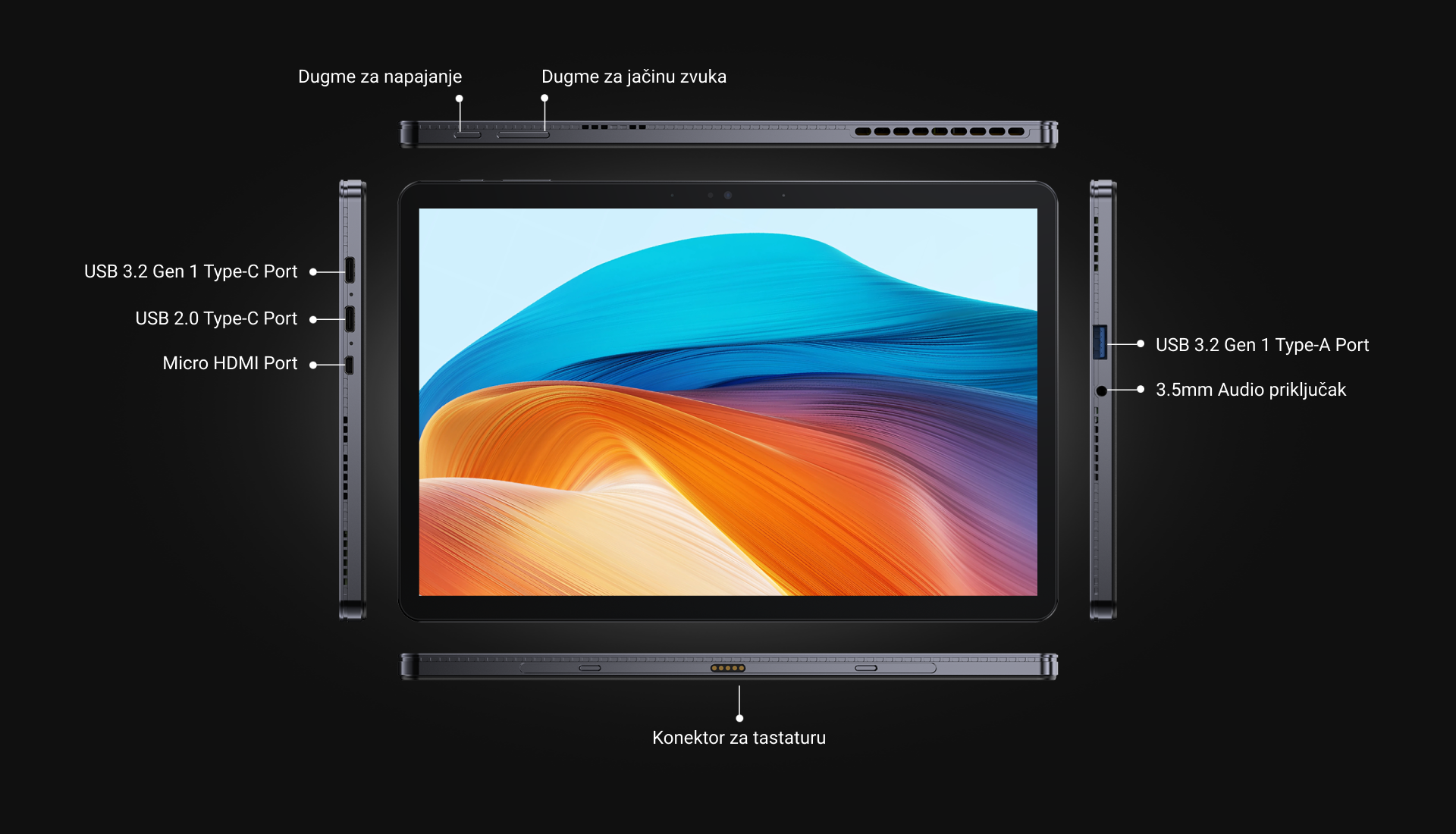 CHUWI Hi10 X2 10.1 inča (Core I3-10100Y, 8GB, 256GB SSD, Win 11 Home) tablet