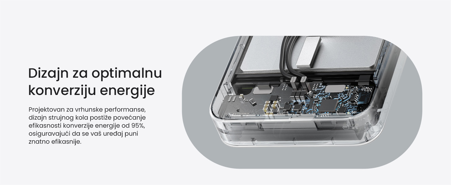 Anker MagGo 10000mAh, 27W, bežični Power Bank crni