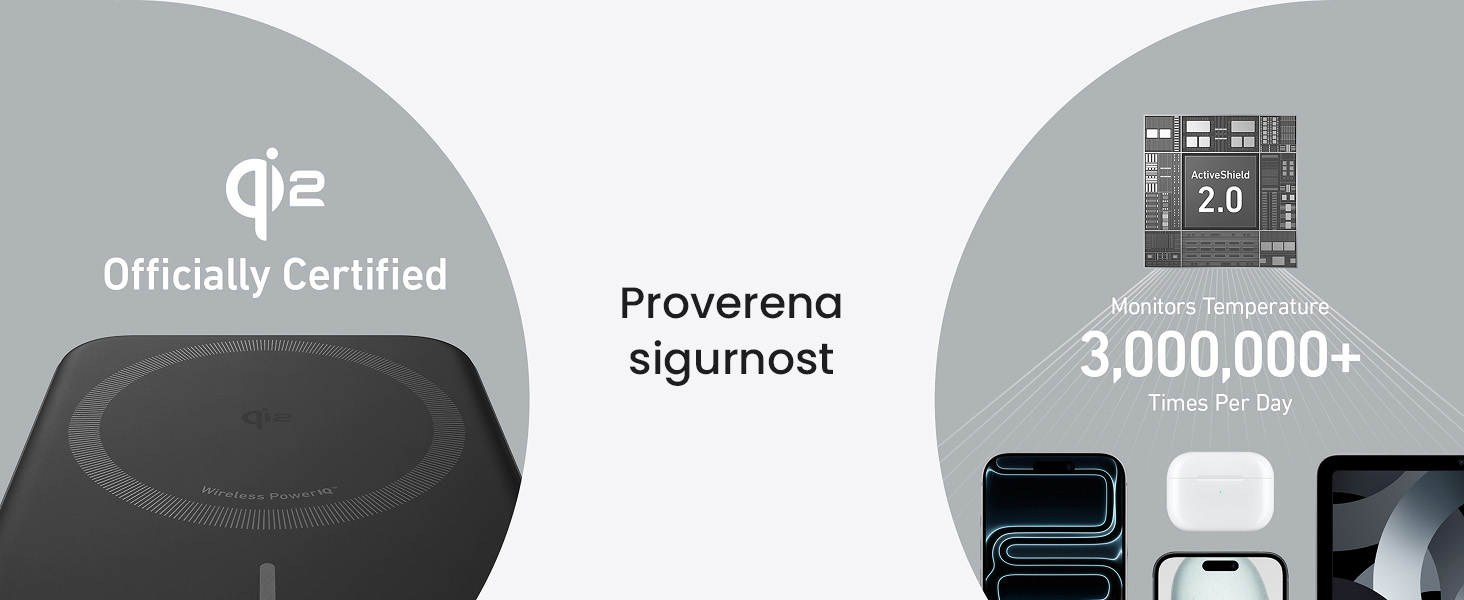 Anker MagGo 10000mAh, 27W, bežični Power Bank crni