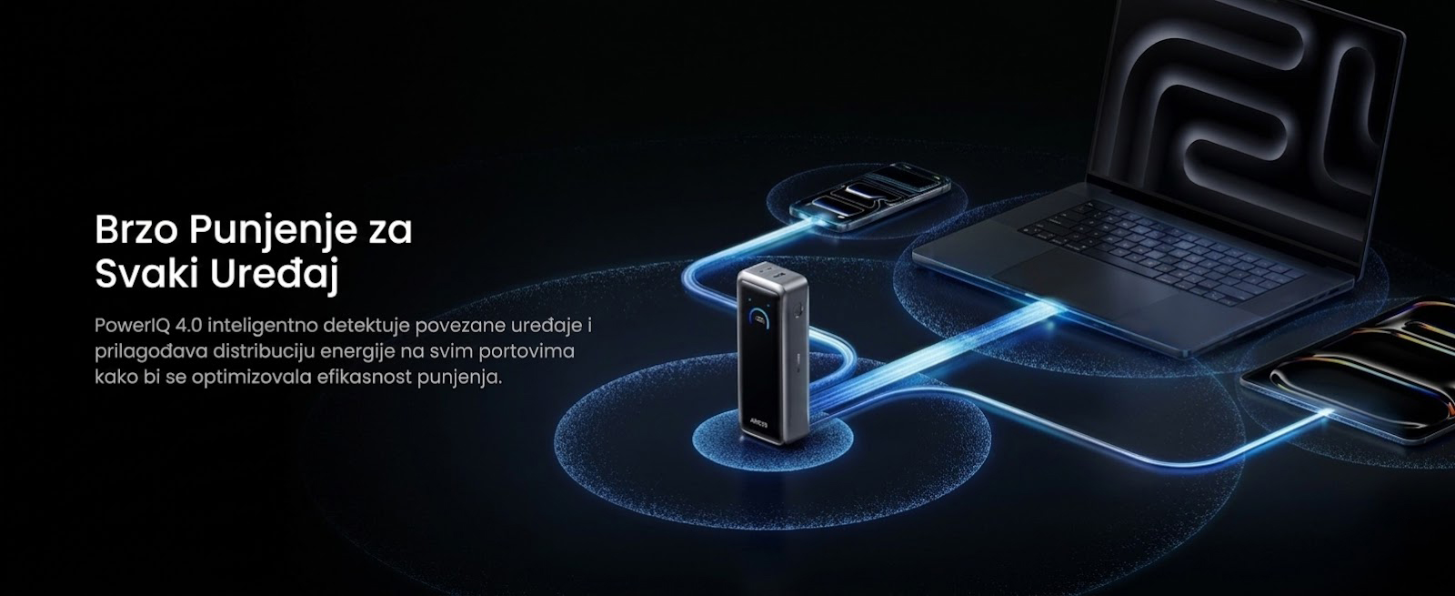 Anker Prime 26250mAh, 300W, Power Bank crni