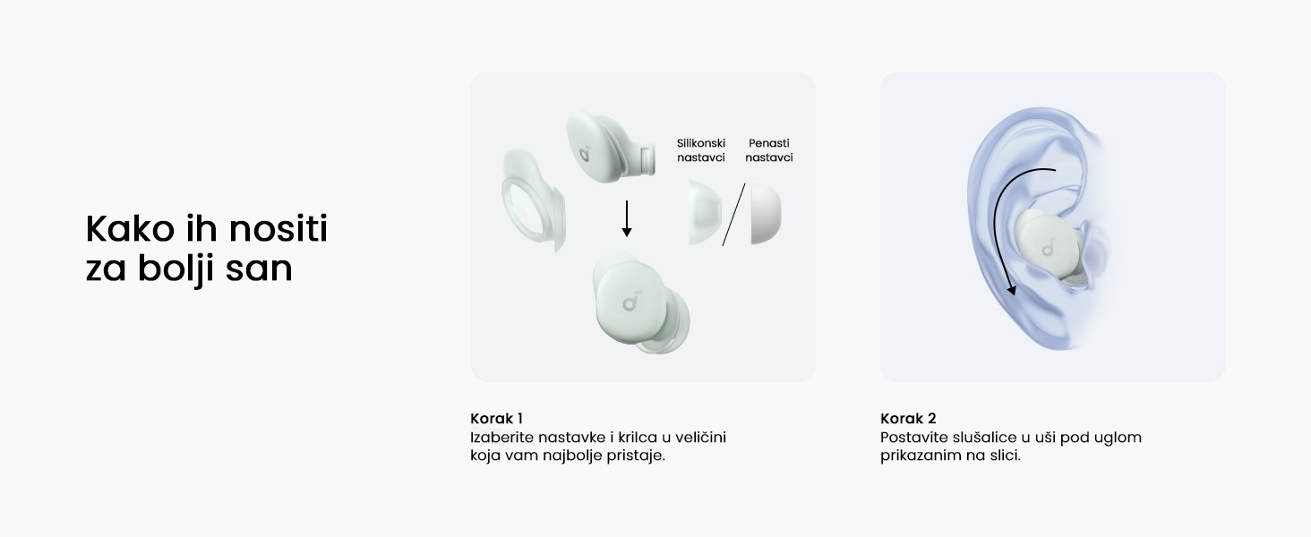 Anker Soundcore Sleep A30 Noise Masking bluetooth bežične bubice zelene