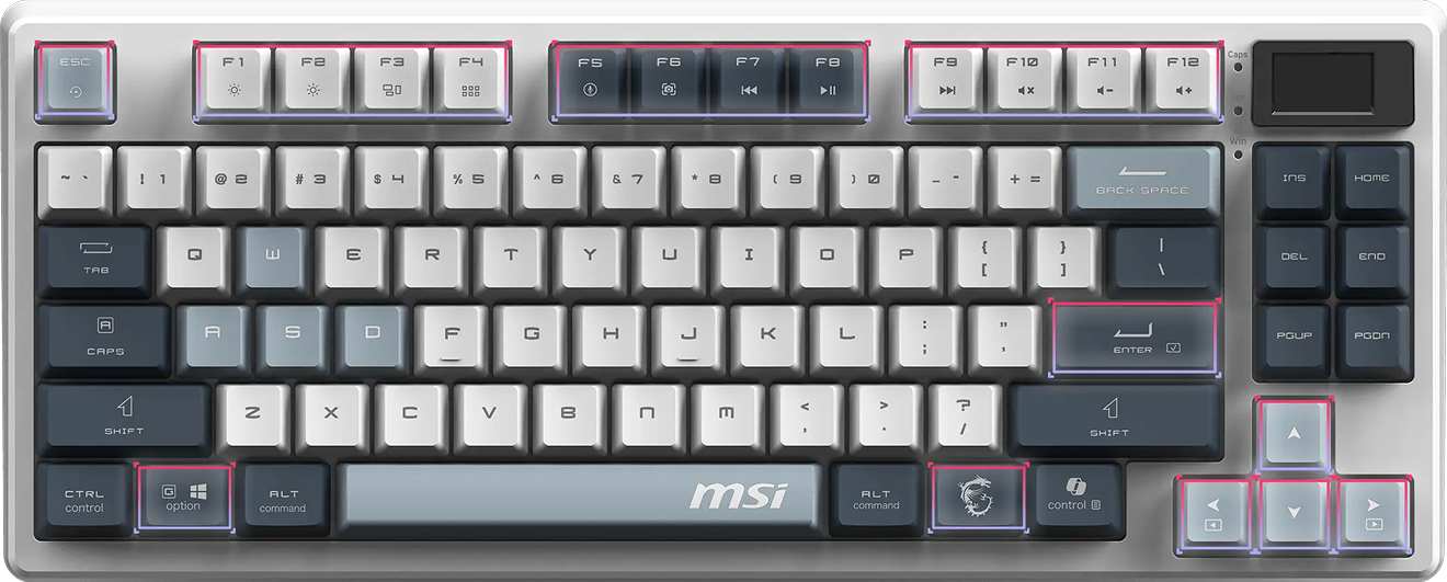 MSI FORGE GK600 TKL SKY US wireless tastatura