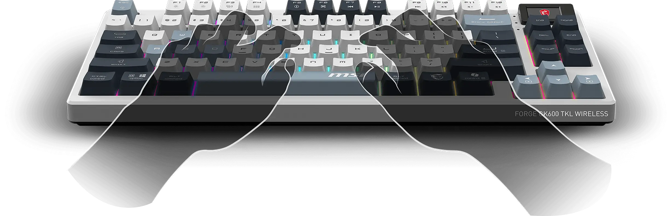 MSI FORGE GK600 TKL SKY US wireless tastatura