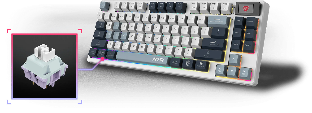 MSI FORGE GK600 TKL SKY US wireless tastatura