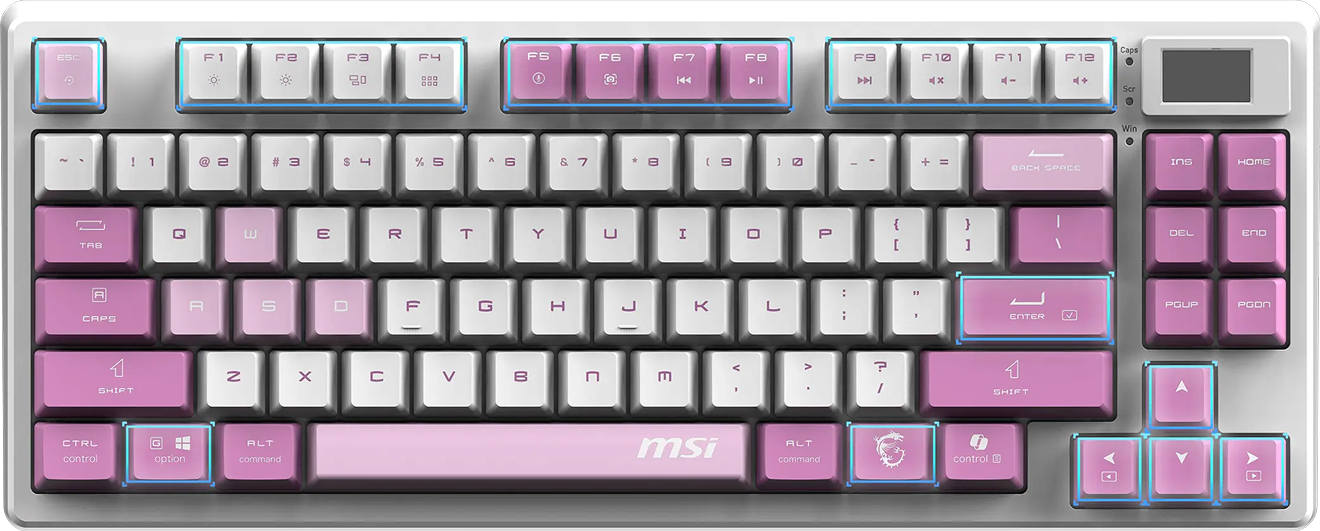 MSI FORGE GK600 TKL VIOLET US wireless tastatura