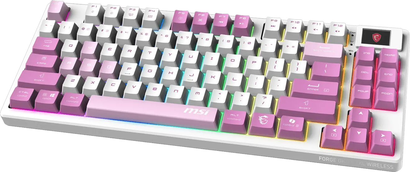 MSI FORGE GK600 TKL VIOLET US wireless tastatura