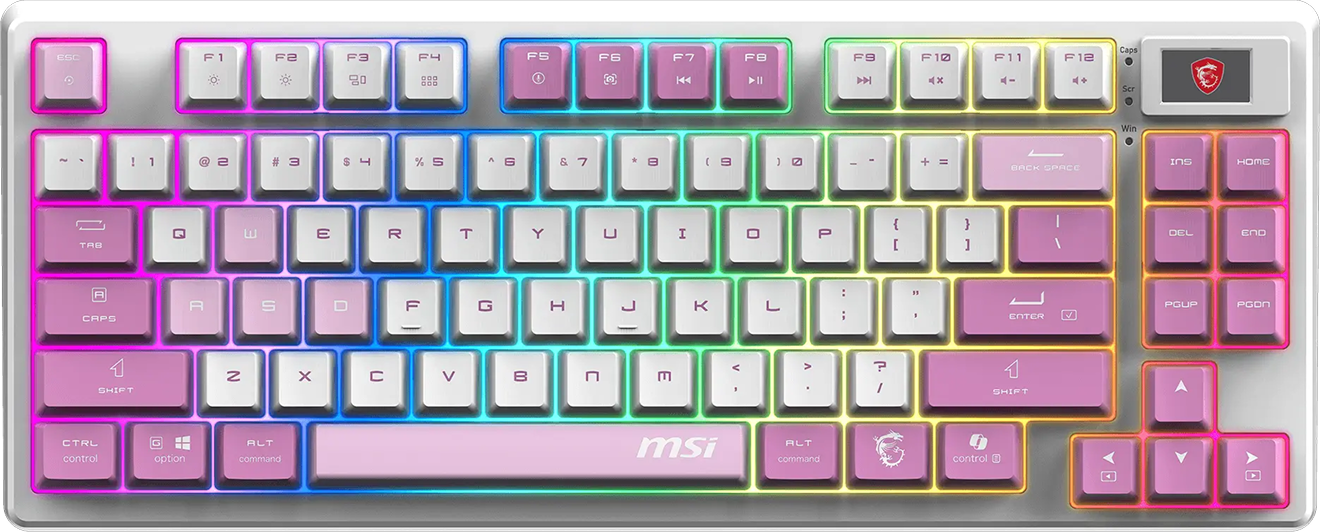MSI FORGE GK600 TKL VIOLET US wireless tastatura