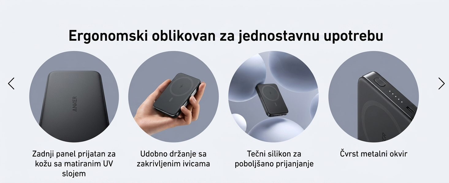 Anker MagGo 10000mAh, 15W, magnetno bežični Power Bank