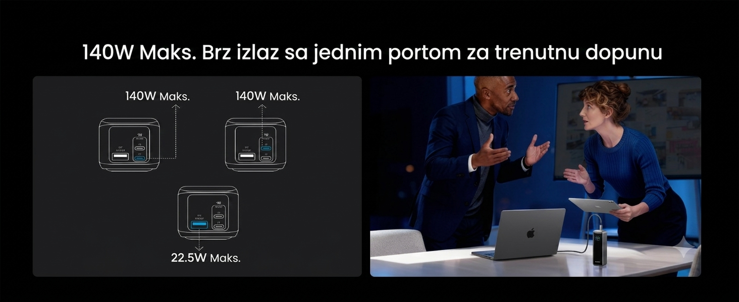 Anker Prime 20000mAh, 220W, Power Bank za laptop