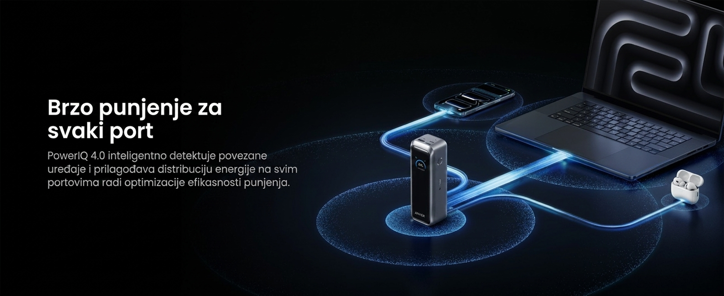 Anker Prime 20000mAh, 220W, Power Bank za laptop