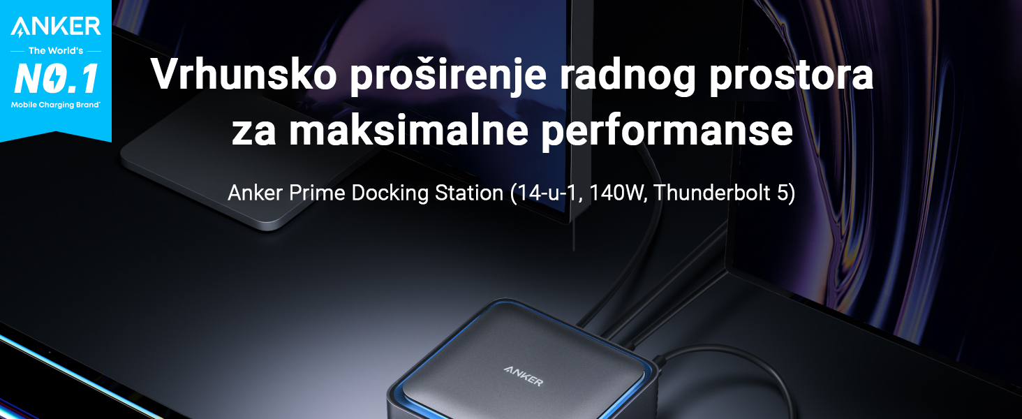 Anker Prime Thunderbolt 5 Docking Stanica 140W, 14u1