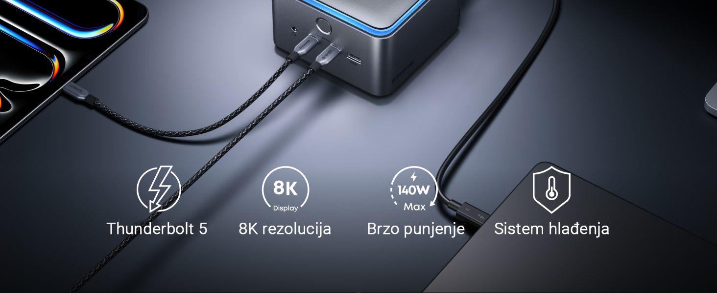 Anker Prime Thunderbolt 5 Docking Stanica 140W, 14u1