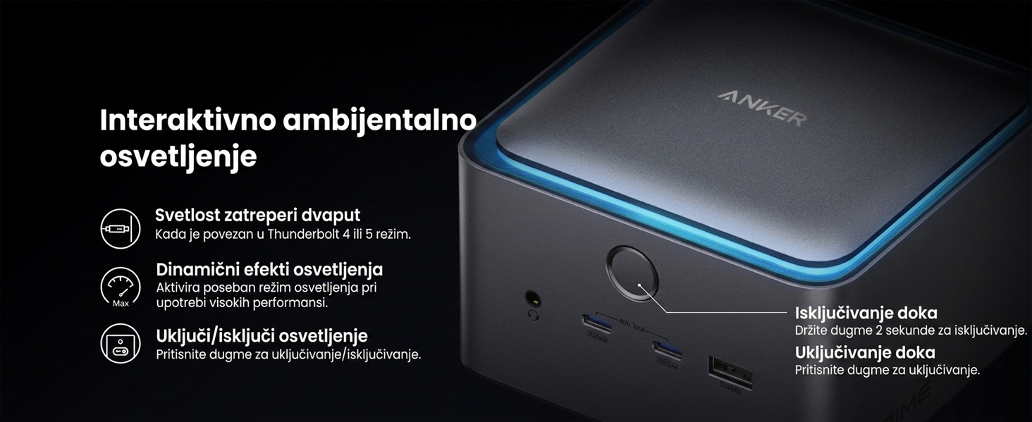 Anker Prime Thunderbolt 5 Docking Stanica 140W, 14u1