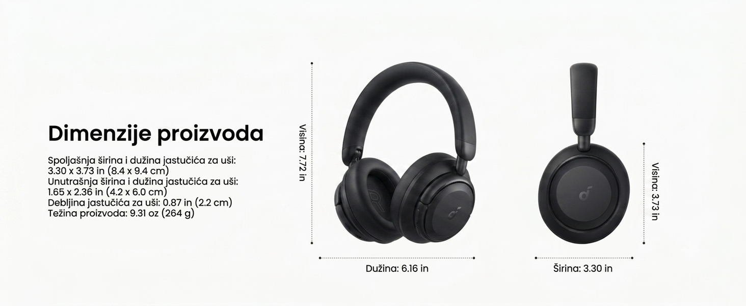 Anker Soundcore Space 2 ANC BT slušalice