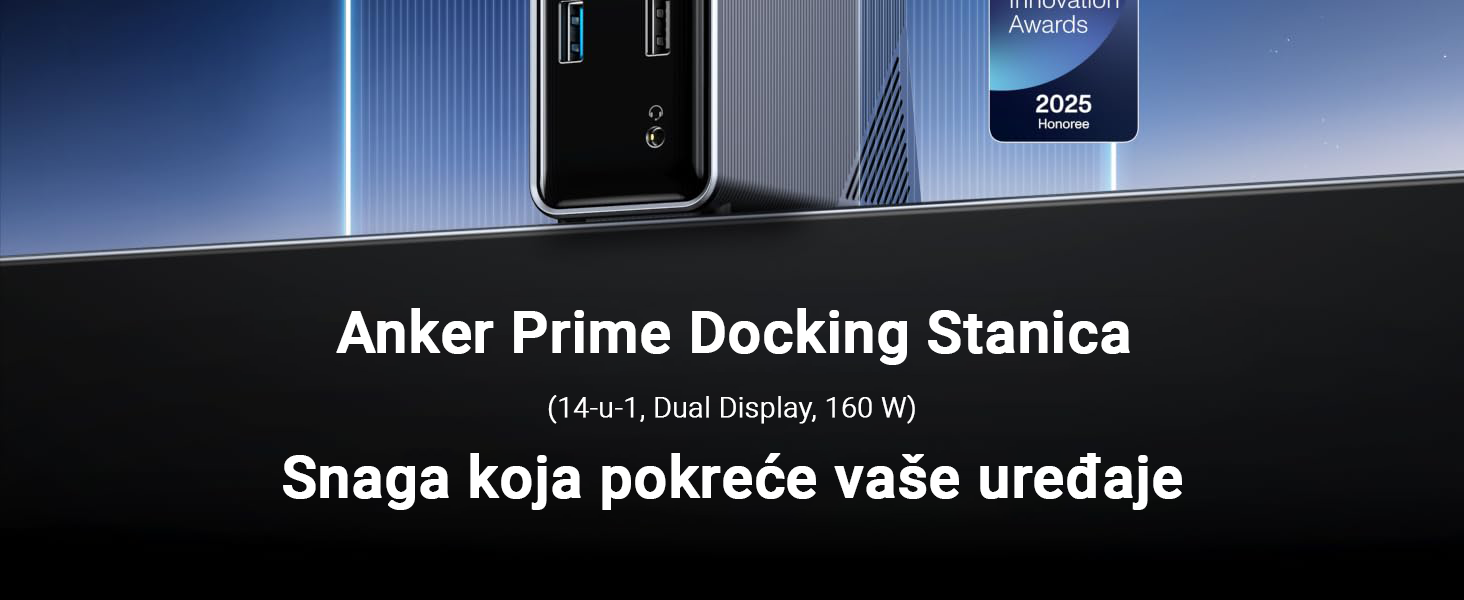 Anker Prime Docking Stanica 160W, 14u1, Dual Display