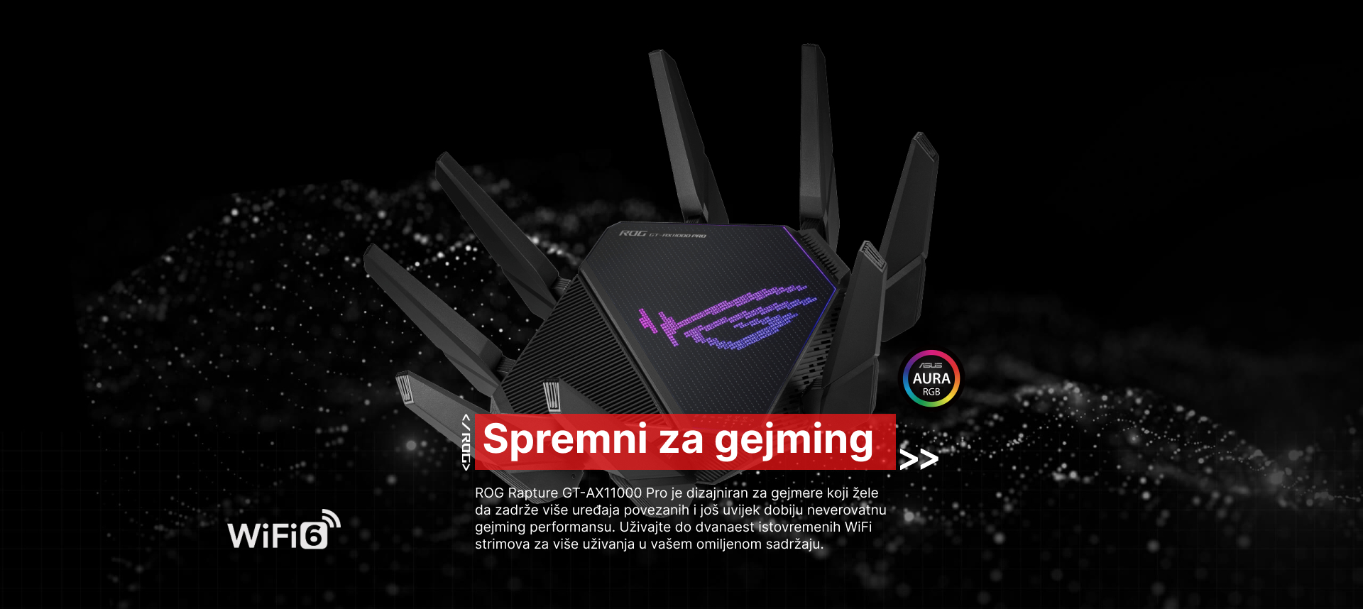 ASUS ROG Rapture GT-AX11000 PRO Tri-Band WiFi 6 gaming router