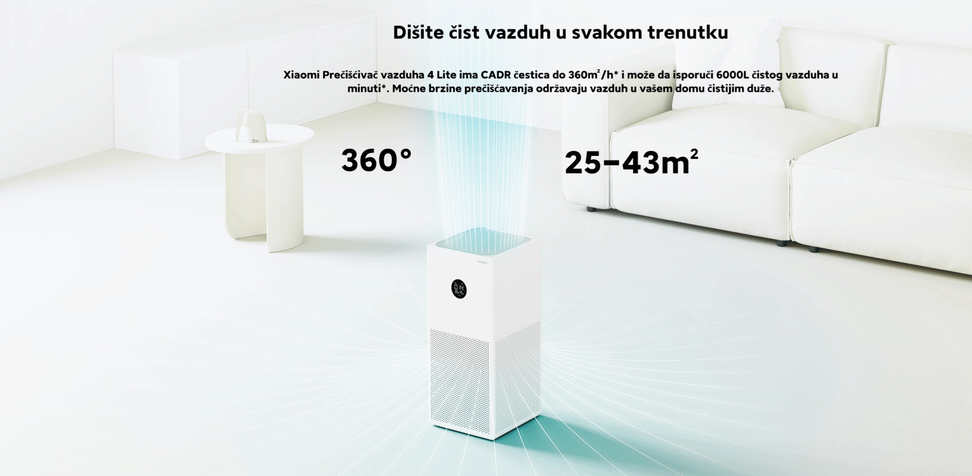 XIAOMI BHR5274GL Smart Air Purifier 4 Lite prečišćivač vazduha