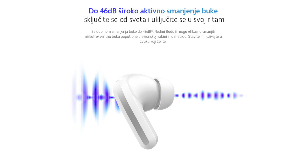 XIAOMI | BHR8117GL | BHR8118GL | Buds 5 slušalice crne/bele