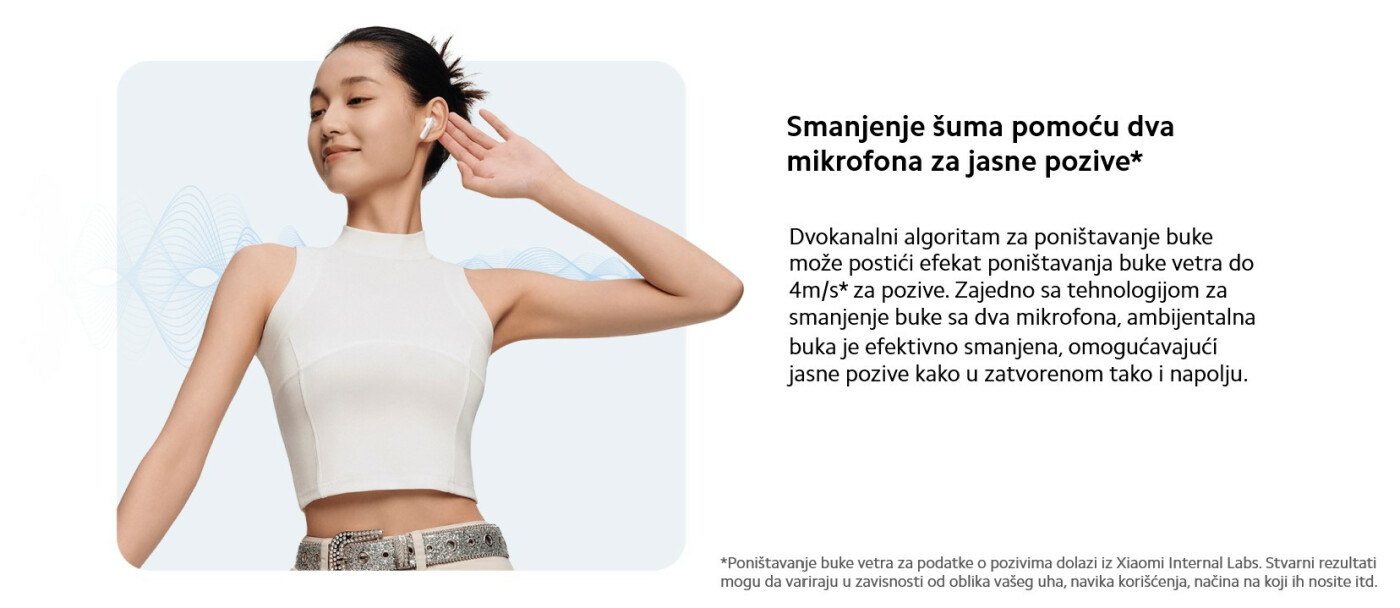 XIAOMI Redmi Buds 6 Active slušalice crne/bele/plave/roze