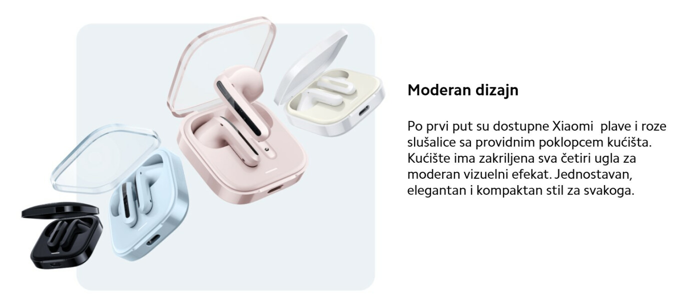 XIAOMI Redmi Buds 6 Active slušalice crne/bele/plave/roze