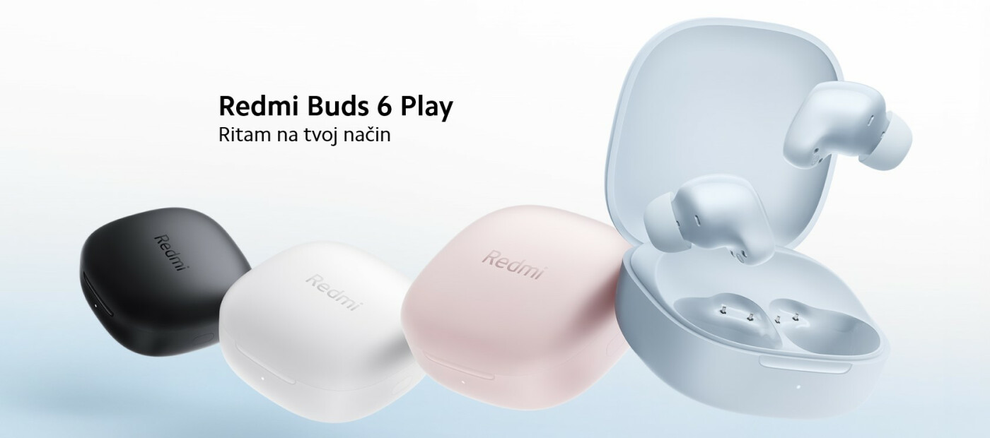 XIAOMI Redmi Buds 6 Play slušalice crne/bele/roze
