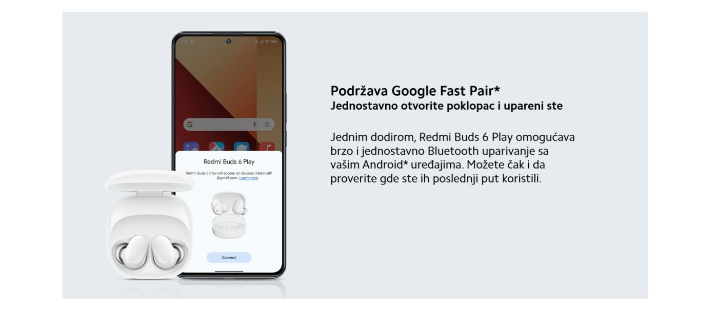 XIAOMI Redmi Buds 6 Play slušalice crne/bele/roze