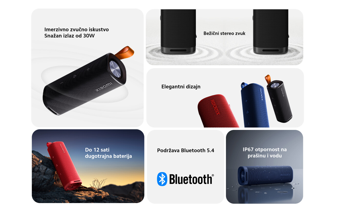 XIAOMI | QBH4265GL | QBH4263GL | Mi prenosni Bluetooth zvučnik 30W plavi/crveni