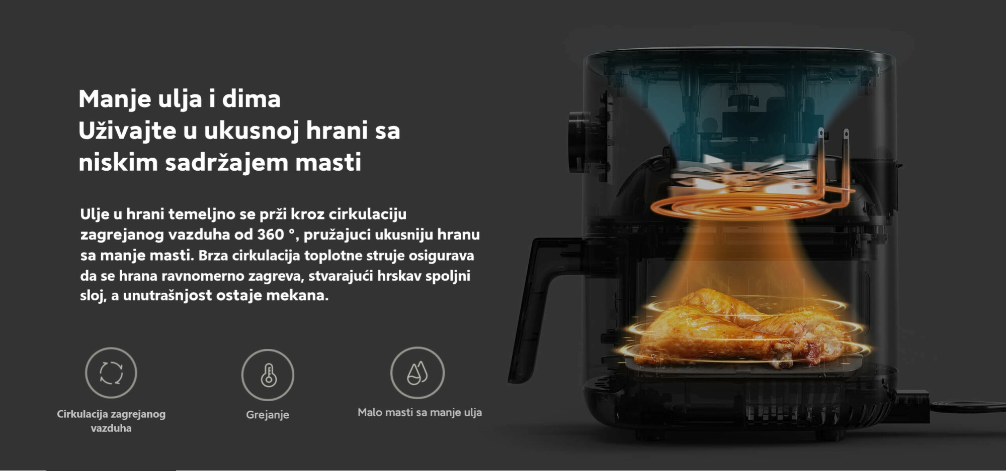 XIAOMI BHR4849EU Mi Smart friteza na vruć vazduh 3.5l