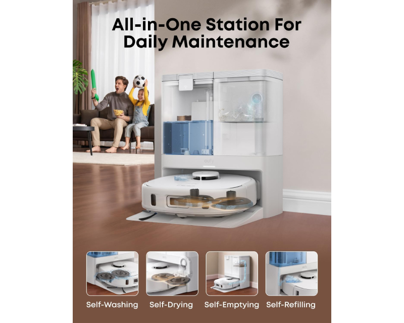 Eufy Robot Usisivač X10 Pro Omni Bela